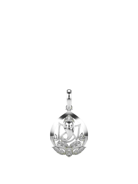 VALANOVA Women 14 Kt White Gold Diamond Pendant