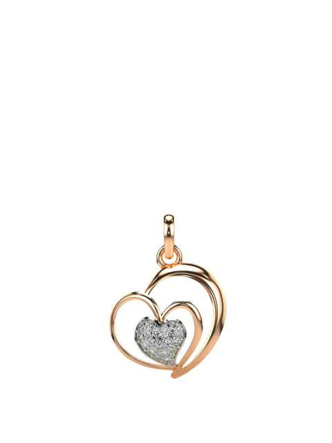 VALANOVA Women 14 Kt Rose Gold Diamond Pendant