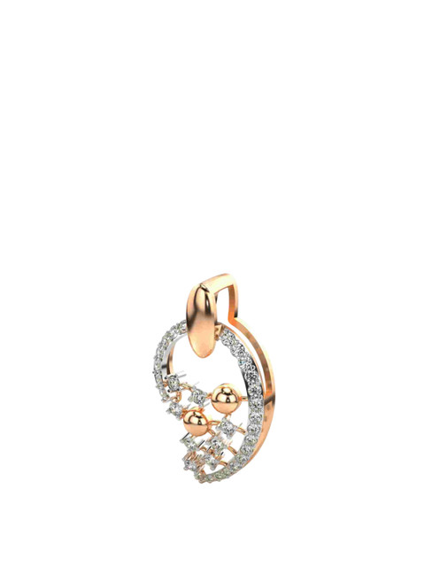 VALANOVA 14K Rose Gold Certified 0.36Ct Lab Grown Diamond Pendant - Image 2
