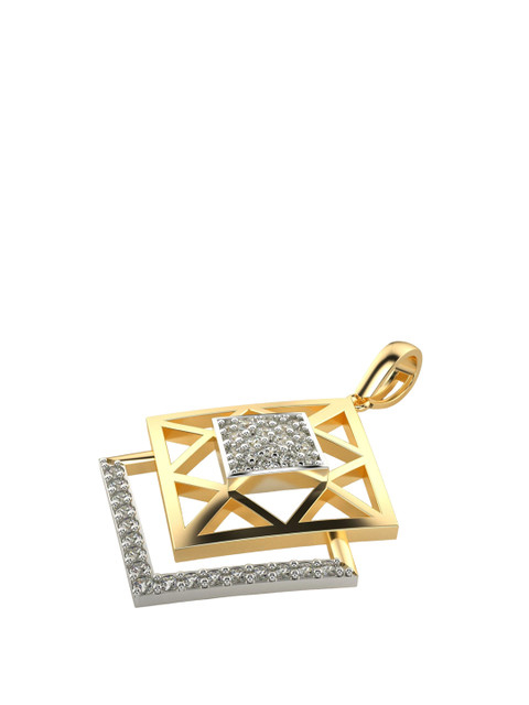 VALANOVA Women 14 Kt Yellow Gold Lab Grown Diamond Pendant - Image 3