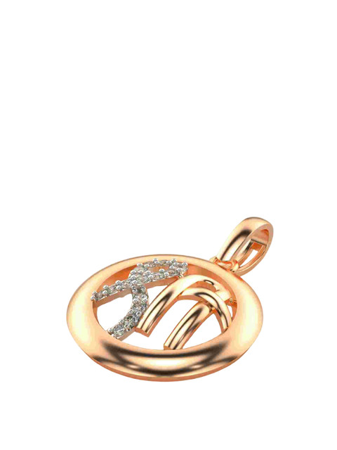 VALANOVA Women 14K Rose Gold Diamond Pendant - Image 3