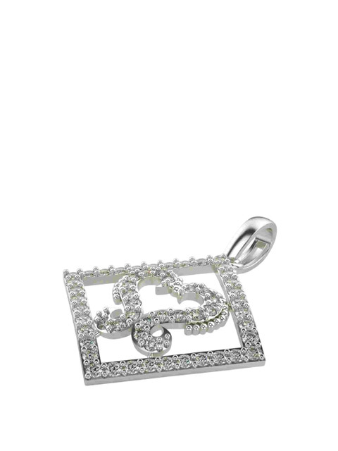 VALANOVA Women 18 Kt White Gold Lab Grown Diamond Pendant - Image 3