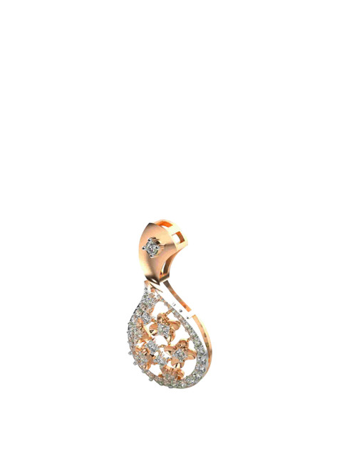 VALANOVA Women 18 Kt Rose Gold Lab Grown Diamond Pendant