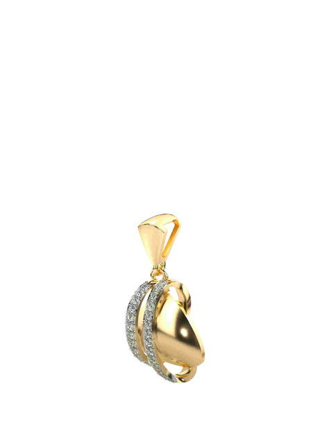 VALANOVA 14K Yellow Gold Plated 0.23Ct Lab Grown Diamond Pendant