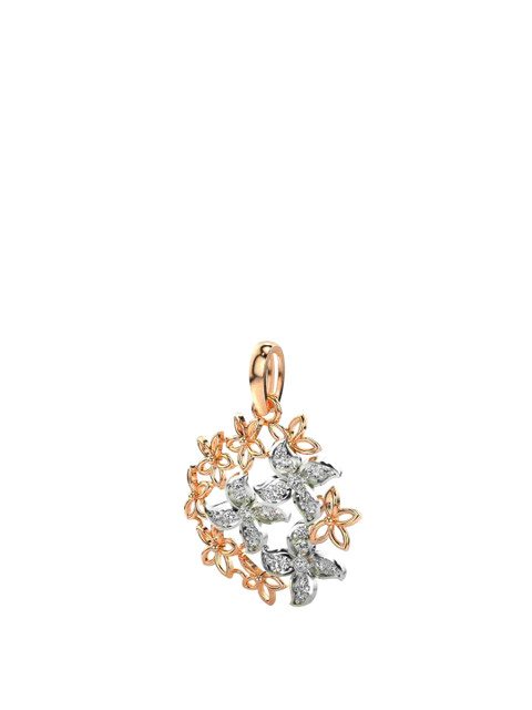 VALANOVA Women 14 Kt Rose Gold Lab Grown Diamond Pendant