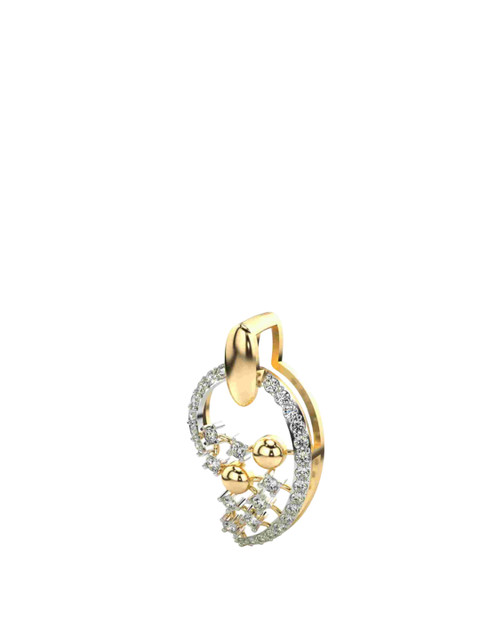 VALANOVA Women 14k Gold Lab Grown Diamond 0.36 CTs Pendent 2.1 gm - Image 2