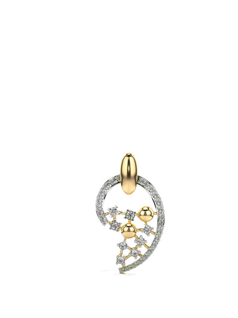 VALANOVA Women 14k Gold Lab Grown Diamond 0.36 CTs Pendent 2.1 gm