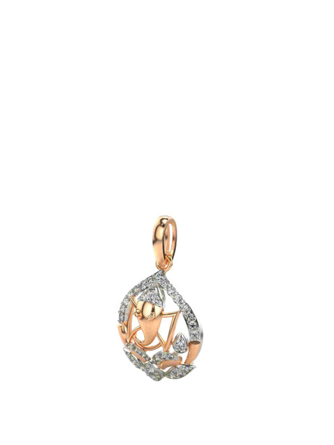 VALANOVA Women 18 Kt Rose Gold Lab Grown Diamond Pendant - Image 2