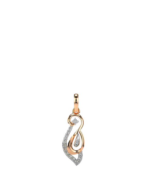 VALANOVA 14K Rose Gold Certified 0.18Ct Lab Grown Diamond Pendant