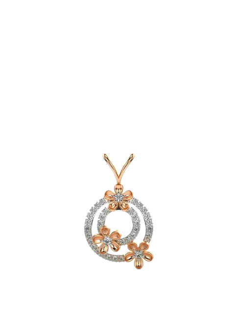 VALANOVA 14K Rose Gold Plated 0.38Ct Lab Grown Diamond Pendant