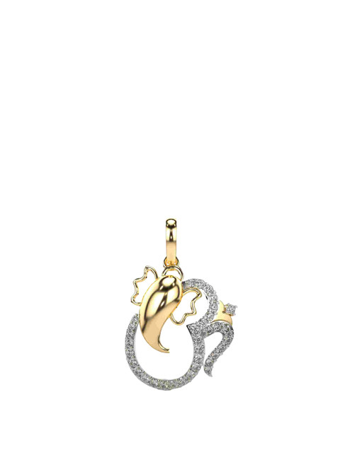 VALANOVA 14K Yellow Gold Plated 0.34 Ct Lab Grown Diamond Pendant