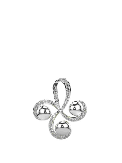 VALANOVA 18K White Gold 0.43 Ct Lab Grown Diamond Pendant