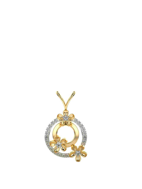 VALANOVA 14K Yellow Gold Plated 0.29Ct Lab Grown Diamond Pendant