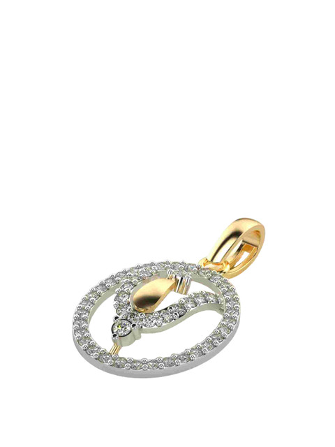 VALANOVA 18K Yellow Gold Certified 0.29Ct Lab Grown Diamond Pendant - Image 3