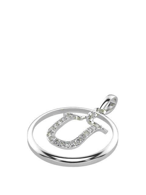 VALANOVA 14K White Gold Plated 0.22Ct Lab Grown Diamond Pendant - Image 3