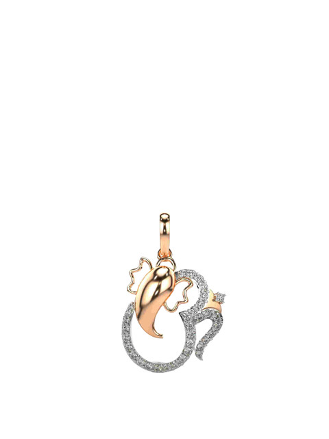 VALANOVA 18K Rose Gold Plated 0.34Ct Lab Grown Diamond Pendant
