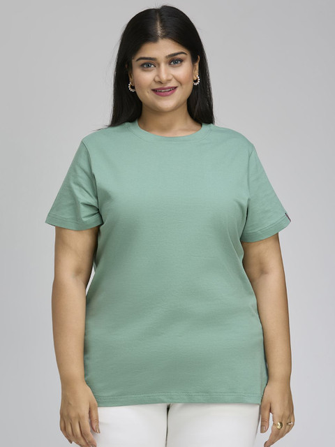 Sizeupp Plus Size Round Neck Cotton T-shirt