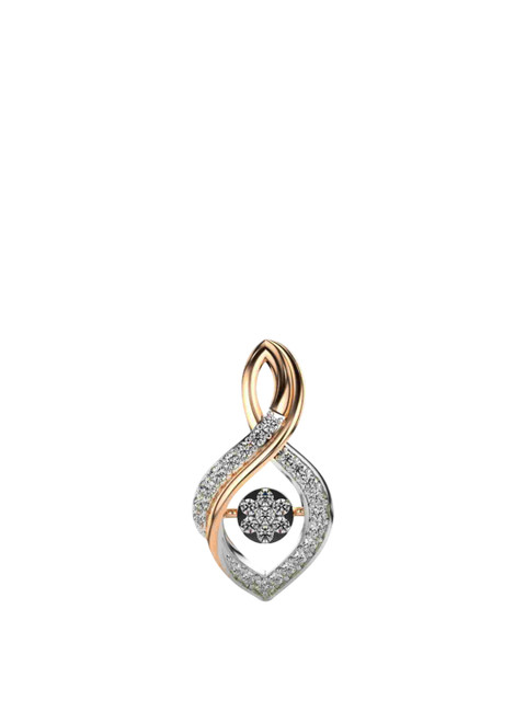 VALANOVA 18K Rose Gold Plated 0.31Ct Lab Grown Diamond Pendant