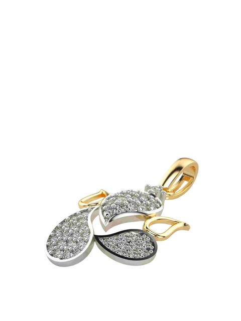 VALANOVA 14K Yellow Gold Plated 0.32Ct Lab Grown Diamond Pendant - Image 3