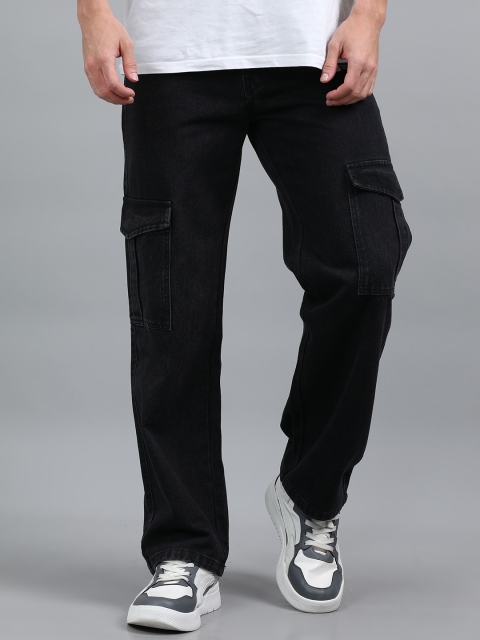 Kolor Fusion Men Loose Baggy Fit Mid-Rise Cargo Styles Non Stretchable Cotton Jeans