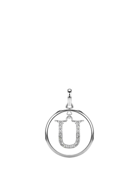 VALANOVA 14K White Gold Plated 0.22Ct Lab Grown Diamond Pendant