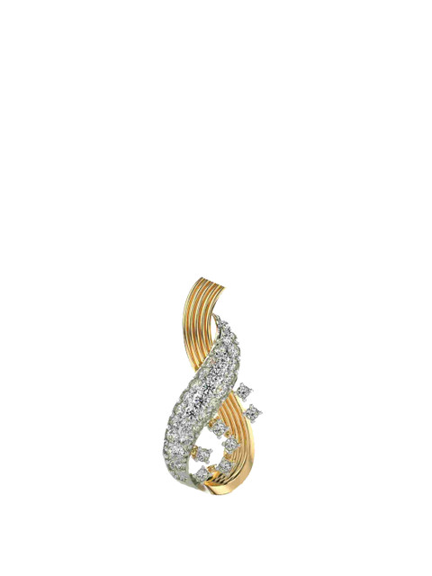 VALANOVA 14K Yellow Gold Certified 0.33Ct Lab Grown Diamond Pendant - Image 2