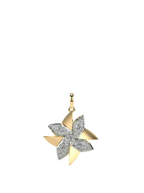 VALANOVA 14K Yellow Gold Certified 0.40Ct Lab Grown Diamond Pendant