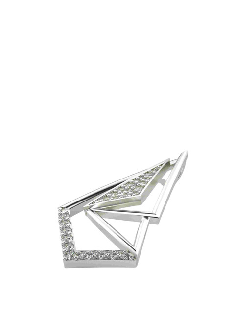 VALANOVA 14K White Gold Certified 0.24Ct Lab Grown Diamond Pendant - Image 3