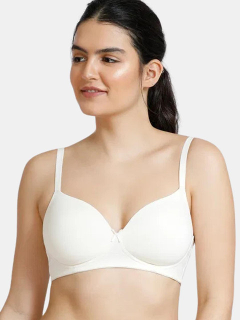 BEWILD Solid Seamless Lightly Padded 3/4 Coverage Bra