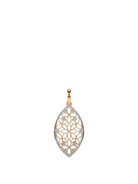 VALANOVA 14K Rose Gold Plated 0.38Ct Lab Grown Diamond Pendant