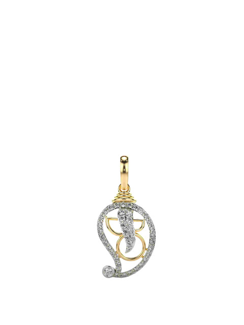 VALANOVA 18K Yellow Gold Plated 0.33Ct Lab Grown Diamond Pendant