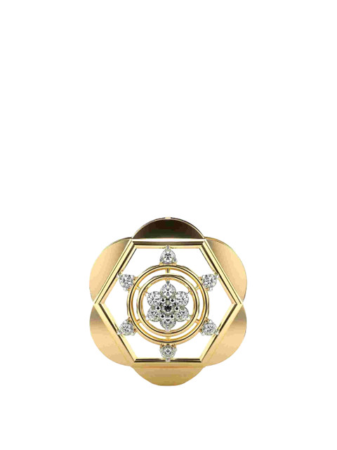 VALANOVA 18K Yellow Gold Certified 0.22Ct Lab Grown Diamond Pendant