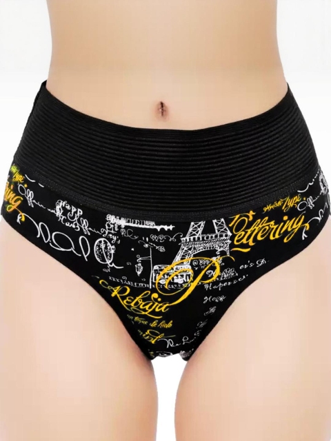 FiveFlag Set of 6 Mid-Rise Cotton Blend Hipster Multicolor Briefs - Image 3