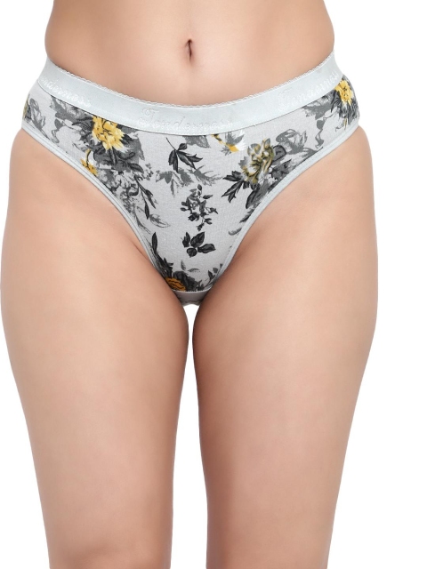 FiveFlag Women Pack Of 3 Mid-Rise Cotton Blend Briefs
