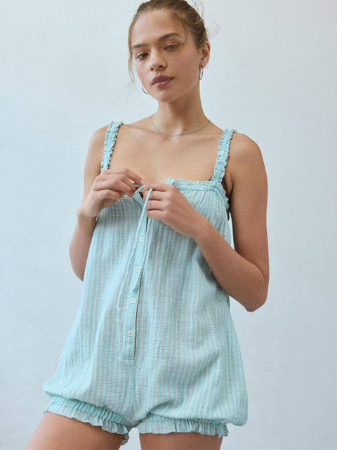 LULU & SKY Women Solid Square Neck Regular Jumpsuit