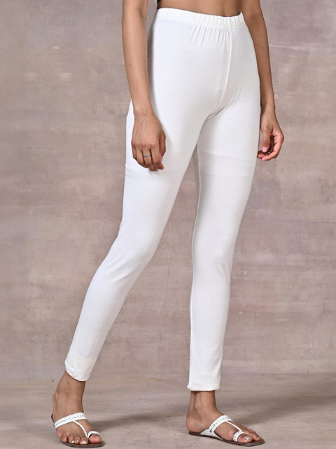 Lakshita Women Off White Leggings - Image 3
