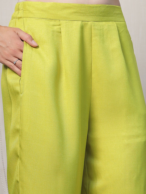 plusS Embroidered Shirt Collar Cotton Shirt With Trousers Co-Ords - Image 3