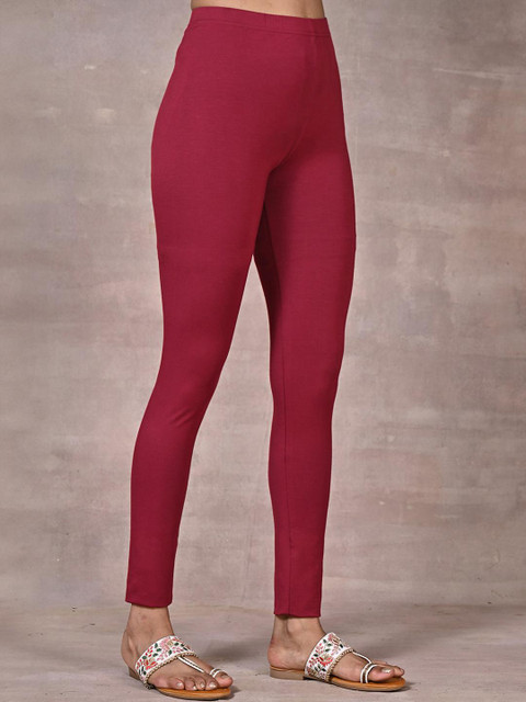 Lakshita Women Maroon Leggings - Image 3