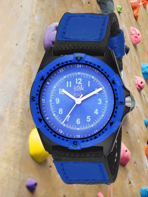 Kool Kidz Kids Round Dial & Leather Straps Analogue Watch DMK 033N BLUE