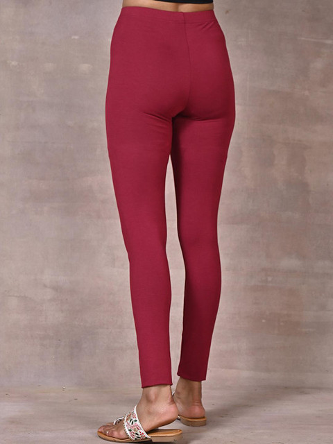 Lakshita Women Maroon Leggings - Image 4
