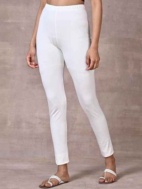 Lakshita Women Off White Leggings - Image 2