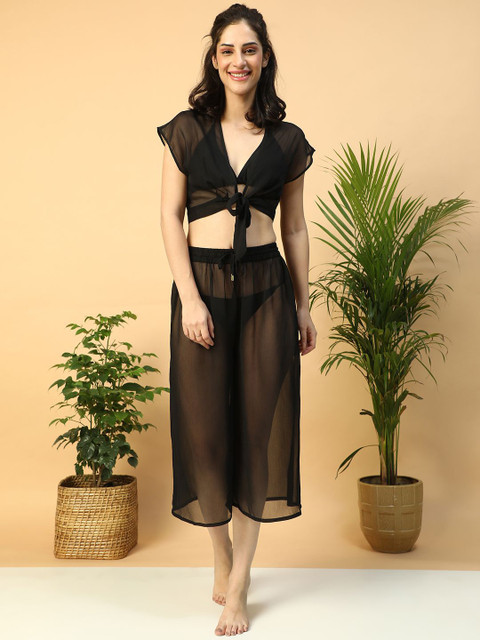 Oxolloxo V-Neck Swimwear Coverup Set