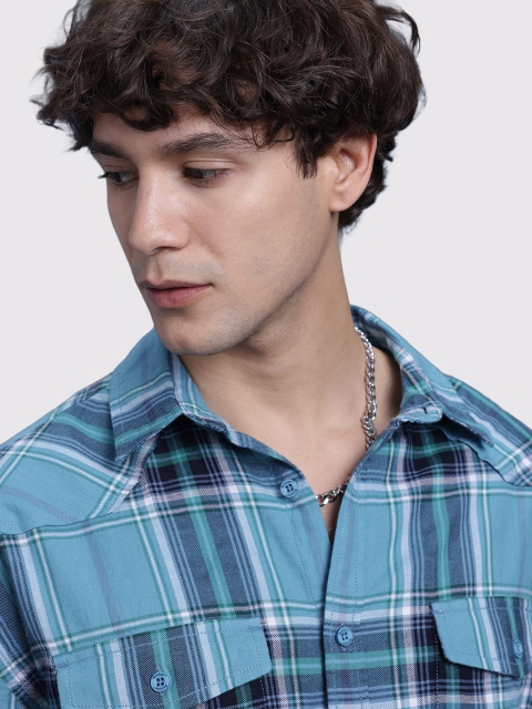 The Roadster Life Co. Relaxed Fit Checked Casual Pure Cotton Shirt - Image 2