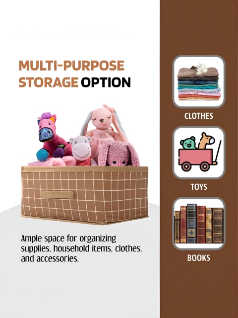 Aura Beige 8 Pcs Foldable Multi-purpose Cloth Organizer for Storage Box Drawing Handle - Image 6