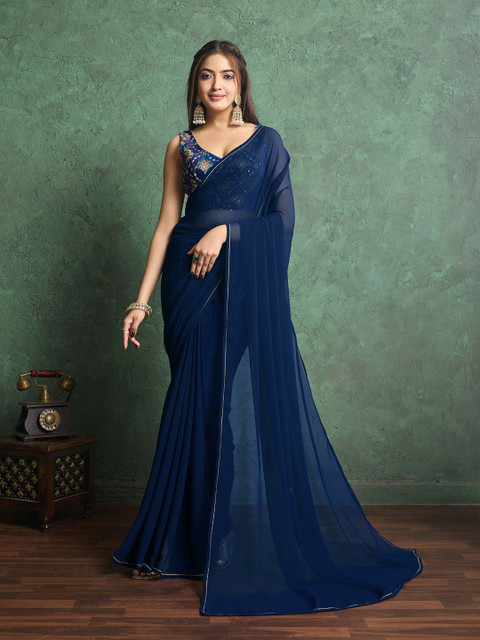 TASRIKA Sequinned Poly Georgette Saree