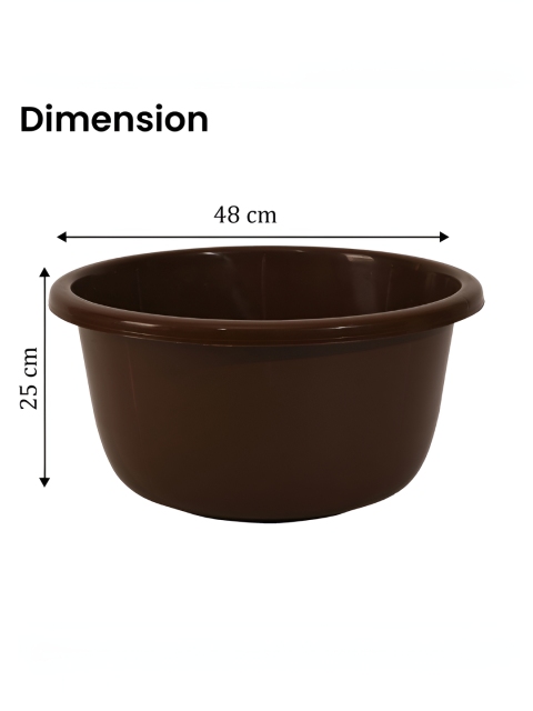 Aura Brown 4 Pcs 40 Liter Multipurpose Bath & Washing Clothe Tub - Image 4