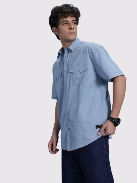 The Roadster Life Co. Pure Cotton Drop-Shoulder Sleeves Relaxed Fit Casual Shirt - Image 4