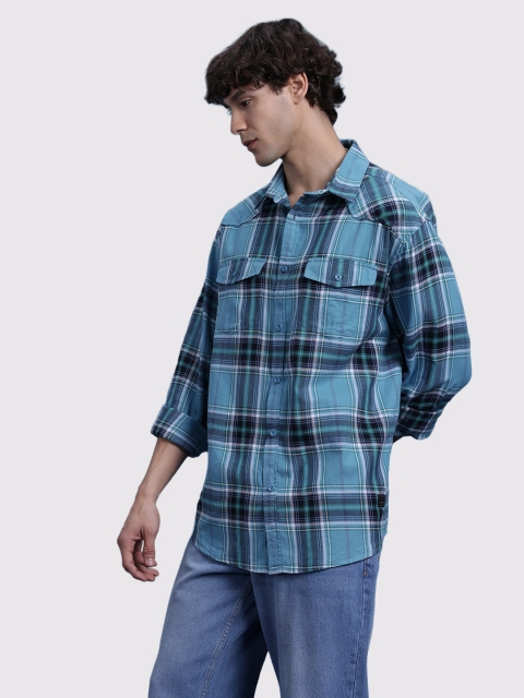 The Roadster Life Co. Relaxed Fit Checked Casual Pure Cotton Shirt - Image 4