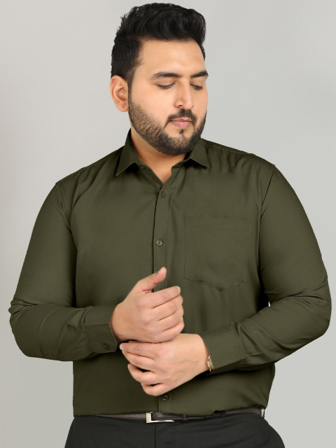 Style Quotient Plus Size Spread Collar Classic Cotton Shirt