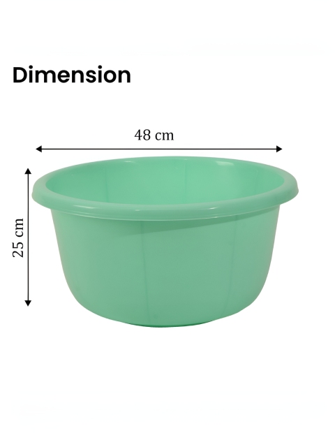 Aura Brown & Green 3 Pcs 40 Liter Multipurpose Bath & Washing Clothe Tub - Image 4